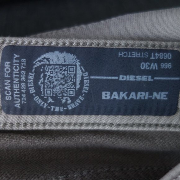 Diesel Grey Bakari Jogg Jeans Size 30 W30 - Picture 7 of 14